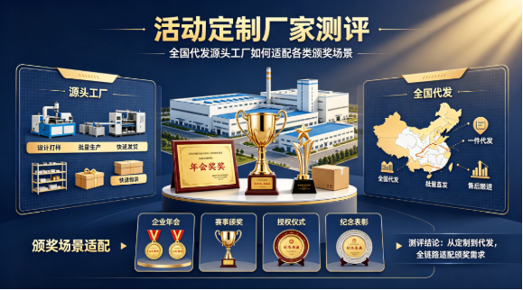 活动定制厂家测评:全国代发源头工厂如何适配各类颁奖场景