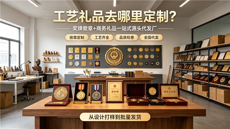 工艺礼品去哪里定制?奖牌徽章+商务礼品一站式源头代发厂