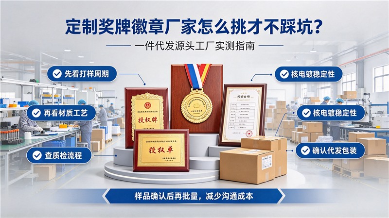 定制奖牌徽章厂家怎么挑才不踩坑?一件代发源头工厂实测指南