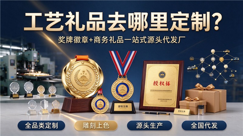 工艺礼品去哪里定制？奖牌徽章+商务礼品一站式源头代发厂